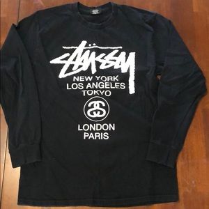 Stussy Black long sleeve T-shirt
